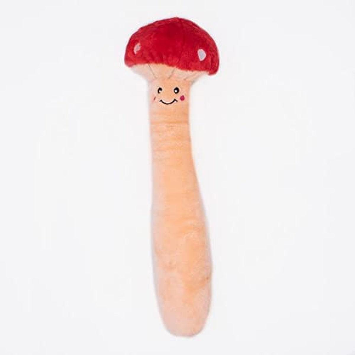 Jigglerz Mushroom Squeaker Soft Dog Toy - Large