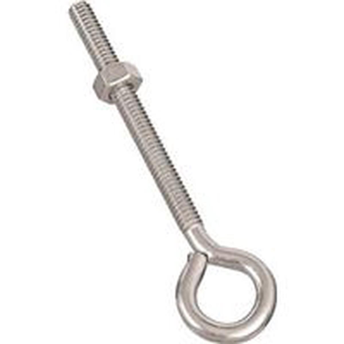 National Hardware N221-127 Eye Bolt, 1/4-20 Thread, 2-3/4 in L Thread, 0.56 in ID Dia Eye, Steel, Zi